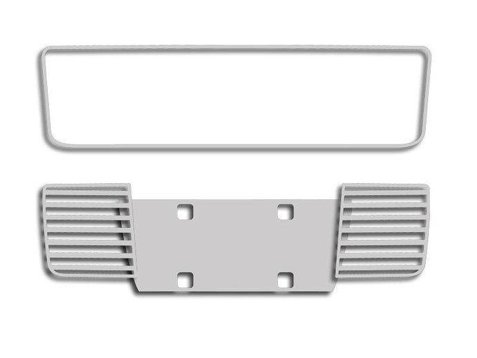 2013-2014 MUSTANG - SLOTTED TAG-BACK PLATE | POLISHED STAINLESS STEEL