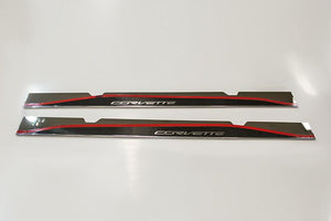 2014-2019 C7 STINGRAY/Z51 CORVETTE - SIDE SKIRTS | 22 GAUGE STAINLESS STEEL WITH CARBON FIBER OVERLAY