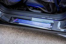 Load image into Gallery viewer, 2014-2019 Z06/C7/Z51 - ILLUMINATED CARBON FIBER DOOR SILL OVERLAYS W/STAINLESS TRIM 2PC | CHOOSE LED COLOR
