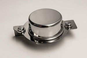 2014-2019 CORVETTE STINGRAY C7Z51Z06 - VACUUM PUMP ACTUATOR COVER  POLISHED STAINLESS STEEL, OPTIONAL CAP  WITH CAP