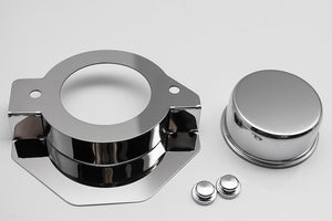 2014-2019 CORVETTE STINGRAY C7Z51Z06 - VACUUM PUMP ACTUATOR COVER  POLISHED STAINLESS STEEL, OPTIONAL CAP  WITH CAP