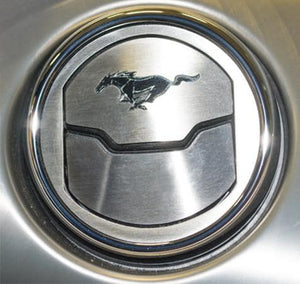 2015-2020 MUSTANG 50TH - A/C VENT ETCHED PONY STYLE TRIM KIT 2PC | BRUSHED STAINLESS STEEL