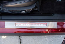 Load image into Gallery viewer, 2015-2020 MUSTANG - ILLUMINATED DOOR SILLS W/PONY EMBLEM &amp; MUSTANG LETTERING 2PC | STAINLESS STEEL, CHOOSE LED COLOR
