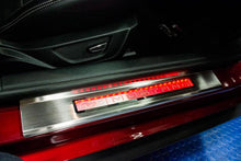 Load image into Gallery viewer, 2015-2020 MUSTANG - ILLUMINATED DOOR SILLS W/PONY EMBLEM &amp; MUSTANG LETTERING 2PC | STAINLESS STEEL, CHOOSE LED COLOR
