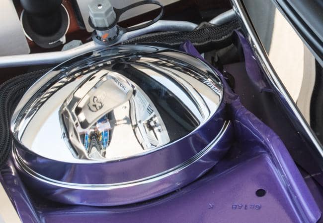 2015-2023 CHALLENGER HELLCAT - SHOCK TOWER DOME COVER DRIVERS SIDE ONLY | TRIPLE PLATED CHROME