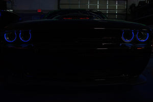 2015-2023 CHALLENGER - LED HEADLIGHT SURROUNDS 2PC | CHOOSE LED COLOR