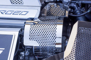 2015-2019 C7 Z06 CORVETTE - ALTERNATOR COVER | STAINLESS STEEL, CHOOSE POLISHED OR PERFORATED STYLE