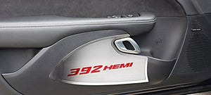 2015-2023 CHALLENGER - DOOR BADGES WITH 392 HEMI INLAY  STAINLESS STEEL, CHOOSE INLAY COLOR