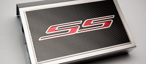 2016-2021 CAMARO SS - FUSE BOX COVER POLISHED W/CARBON FIBER SS STYLE TOP PLATE | CHOOSE INLAY COLOR