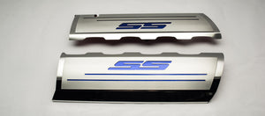 2016-2021 CAMARO SS - FUEL RAIL COVERS W/SS STYLE TOP PLATES | STAINLESS STEEL, CHOOSE INLAY COLOR