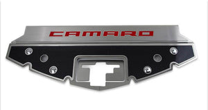 2016-2024 CAMARO - CARBON FIBER FRONT HEADER PLATE CAMARO STYLE | CHOOSE CAMARO VINYL/LED COLOR