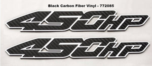 2017-2018 FORD RAPTOR - 450 HORSEPOWER CUSTOM EMBLEMS 2PC | 3 STYLE OPTIONS | with Black Carbon Fiber Vinyl