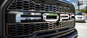 2017-2018 FORD RAPTOR - 'FORD' FRONT GRILLE LETTERS | PREMIUM STAINLESS STEEL, CHOOSE FINISH | Polished