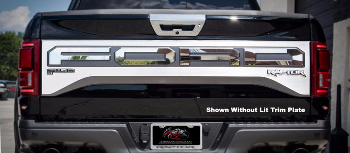 2017-2018 FORD RAPTOR - FACTORY TAILGATE UPGRADE | PREMIUM STAINLESS STEEL, CHOOSE FINISH | Polished