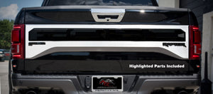 2017-2018 FORD RAPTOR - FACTORY TAILGATE UPGRADE | PREMIUM STAINLESS STEEL, CHOOSE FINISH | Polished