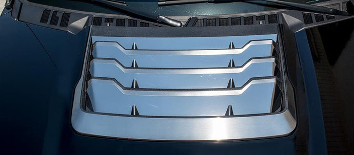 2017-2018 FORD RAPTOR - HOOD VENT GRILLE TRIM | STAINLESS STEEL, CHOOSE FINISH