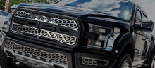 Load image into Gallery viewer, 2017-2018 FORD RAPTOR - SLASH STYLE UPPER GRILLE OVERLAYS 2PC | STAINLESS STEEL, CHOOSE FINISH | Polished
