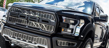 Load image into Gallery viewer, 2017-2018 FORD RAPTOR - SLASH STYLE UPPER GRILLE OVERLAYS 2PC | STAINLESS STEEL, CHOOSE FINISH | Polished
