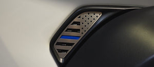 2018-2020 JEEP WRANGLER JL/JLU - SIDE VENT ACCENTS FLAG W/COLOR INSERT 2PC | STAINLESS, CHOOSE COLOR & FINISH | BRUSHED