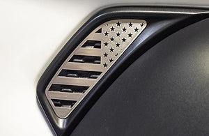 2018-2020 JEEP WRANGLER JL/JLU - SIDE VENT ACCENTS FLAG W/COLOR INSERT 2PC | STAINLESS, CHOOSE COLOR & FINISH | BRUSHED