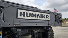 Load image into Gallery viewer, TAILGATE PLATE INSERT-BLACK ABS BACKING W/BRUSHED TOP PLATE (HUMMER STYLE)
