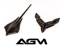 Load image into Gallery viewer, AGM C8 Corvette Carbon Fiber Front &amp; Rear Emblems - AG Motorsports
