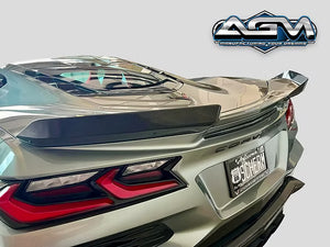 AGM C8 Z06 Visible Carbon Spoiler Wicker Extensions Made By AG Motorsports