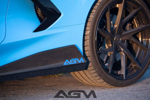 AGM C8 Corvette Visible Carbon Fiber “5VM” Style Sideskirts from AG Motorsports