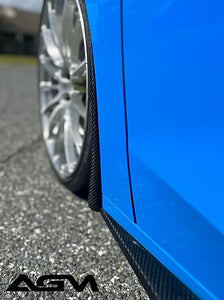 AGM C8 Corvette Carbon Fiber Extended Splash Guards - AG Motorsports