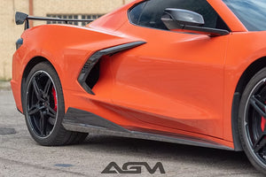 AGM C8 Corvette Visible Carbon Fiber “5VM” Style Sideskirts from AG Motorsports