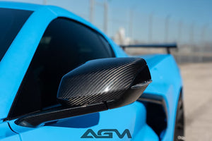 AGM C8 Corvette Carbon Fiber Mirror Caps - AG Motorsports
