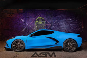 AGM C8 Corvette Carbon Flash Painted “5VM” Style Sideskirts from AG Motorsports