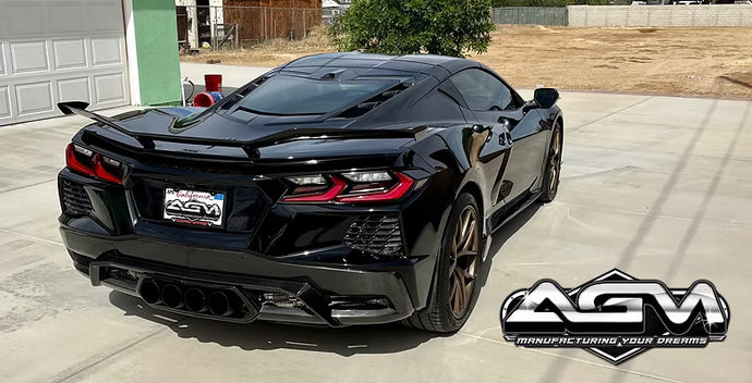 AGM C8 Corvette Z06 / Carbon Fiber Rear Diffuser (Middle Exit) - from AG Motorsports