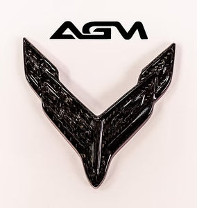AGM C8 Corvette Carbon Fiber Front & Rear Emblems - AG Motorsports
