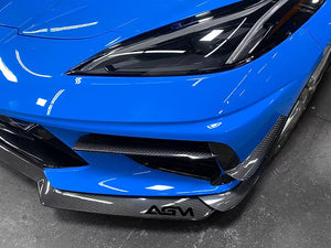 AGM C8 Corvette Carbon Fiber Carbon Flash Metallic Dive Planes (Canards) - from AG Motorsports