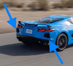 AGM C8 Corvette Carbon Fiber Rear Grille Inserts - AG Motorsports
