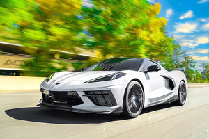 AGM C8 Corvette Visible Carbon Fiber “5VM” Style Sideskirts from AG Motorsports
