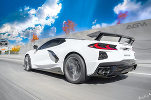AGM C8 Corvette Visible Carbon Fiber “5VM” Style Sideskirts from AG Motorsports