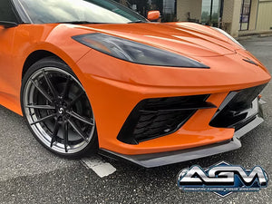 AGM C8 Corvette Carbon Fiber "STEALTH" Front Splitter (no winglets) AG Motorsports