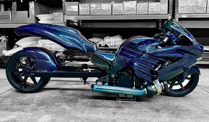 AGM ZX14 Carbon Fiber Tail - 10/12/14/18” Over from AG Motorsports