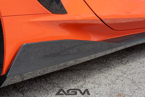 AGM C8 Corvette Visible Carbon Fiber “5VM” Style Sideskirts from AG Motorsports