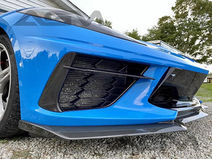 AGM C8 Corvette Carbon Fiber "STEALTH" Front Splitter (no winglets) AG Motorsports