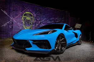 AGM C8 Corvette Carbon Flash Painted “5VM” Style Front Splitter AG Motorsports