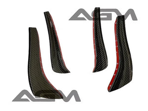 AGM C8 Corvette Carbon Fiber Carbon Flash Metallic Dive Planes (Canards) - from AG Motorsports