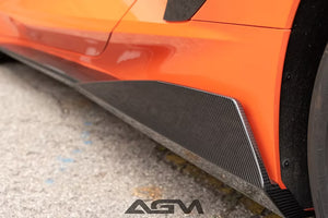 AGM C8 Corvette Visible Carbon Fiber “5VM” Style Sideskirts from AG Motorsports