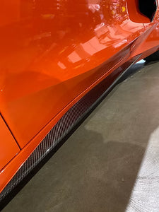 AGM C8 Corvette Visible Carbon Fiber or Carbon Flash Painted Rocker Extensions AG Motorsports