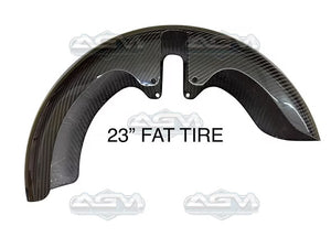 Harley Davidson Carbon Fiber 23" FAT Tire Front Fender 14-23' -  Made by AG Motorsports