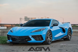 AGM C8 Corvette Visible Carbon Fiber “5VM” Style Front Splitter AG Motorsports