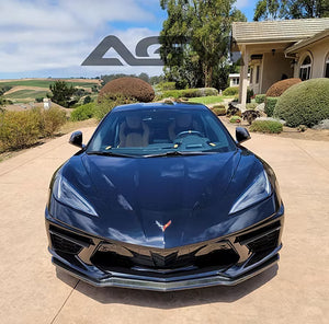 AGM C8 Corvette Visible Carbon Fiber or Carbon Flash Painted Z51 Front Splitter AG Motorsports