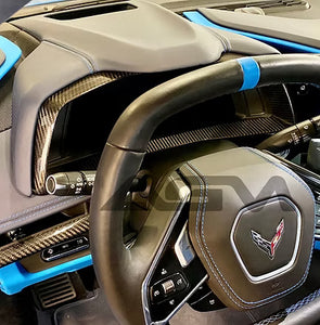 AGM C8 Corvette Carbon Fiber Gauge Cluster Bezel (Full Replacement) FA5 - from AG Motorsports